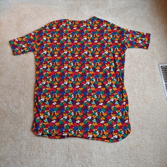LuLaRoe gently worn floral tunic shirt - Picture 5 of 5